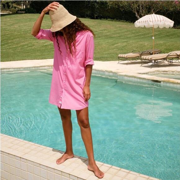 Frank & Eileen Dresses & Skirts - Frank & Eileen Mary Button Up Classic Shirtdress Mini In Cotton Candy Size XS